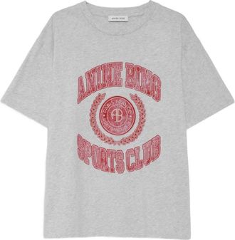 Anine Bing Cade Tee - Dames - T-shirts - Grijs - XS - Katoen - Tops