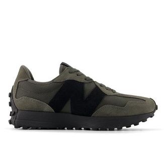 New Balance Unisex 327 en Gris/Negro, Gamuza/Malla, Talla 37.5