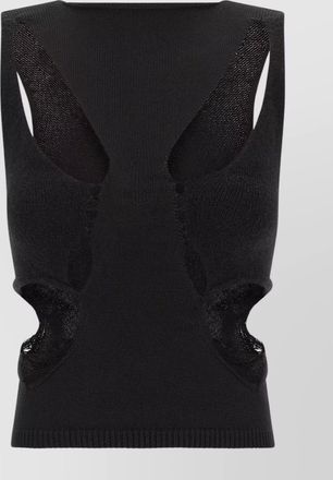 Rick Owens wool cutout sleeveless top