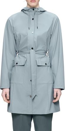Rains Curve Waterproof Belted Jacket in Pool at Nordstrom, Size X-Small
