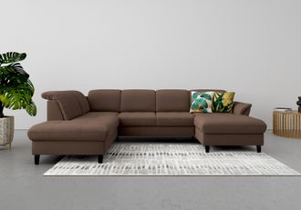 Sit&more Wohnlandschaft »Maggiore U-Form« wahlweise mit Kopfteilverstellung, Bettfunktion und Stauraum