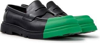 Camper Junction Cap Toe Penny Loafer in Black at Nordstrom, Size 45