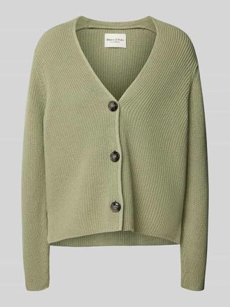 Marc O'Polo Relaxed Fit Strickjacke aus reiner Baumwolle in Lind, Gr&ouml;&szlig;e M