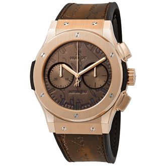 Hublot Pre-owned Hublot Classic Fusion Chronograph Brown Dial Mens Watch 521.OX.0500.VR.BER17