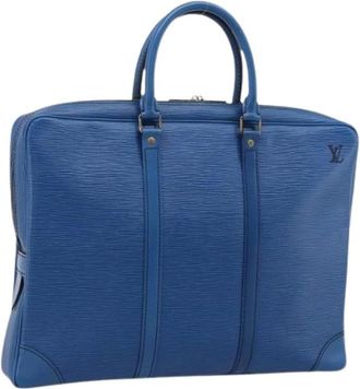 Louis Vuitton Pre-owned Epi Leather Business Bag - Dames - Vintage Tassen - Blauw - ONE Size - Leer - Vintage