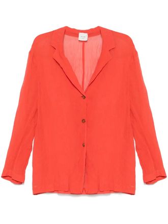 Alysi Blazer met gekreukt effect - Rood