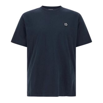 Kenzo T-Shirts, male, Blue, Size: S Boke Flower Embroidered T-Shirt