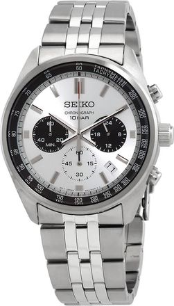 Seiko Motorsports Chronograph Quartz White Dial Mens Watch SSB425P1