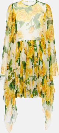 Dolce & Gabbana Floral silk chiffon minidress