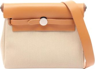 Herm&egrave;s Pre-owned Hermes Military Toile and Vache Hunter Herbag Zip 20 Ladies TJZ0U4W7VS4QYYF9