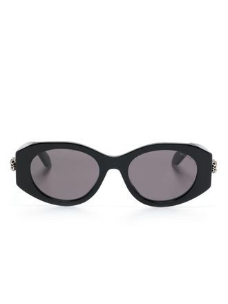 Bulgari oval-frame sunglasses - Black