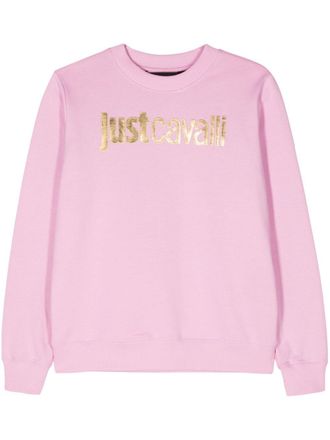 Just Cavalli Felpa con stampa - Rosa