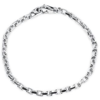 Pompeii3 Mens 14k Gold (12gram) or Platinum (22gram) 4mm Link Bracelet 8.5