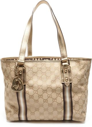 Gucci Gg Canvas Beige Gg Canvas Tote Bag (Pre-Owned)