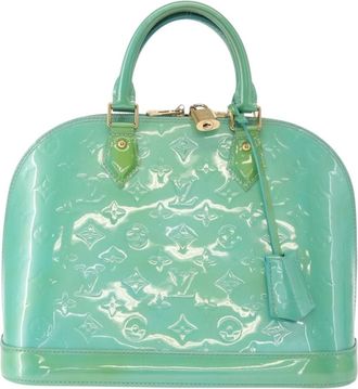 Louis Vuitton Alma Handbag Patent Leather Blue Patent_Leather Handbag (Pre-Owned)