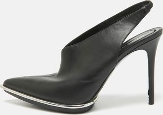Alexander Wang Black Leather Cara Slingback Pumps