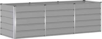 vidaXL Jardinera Gris Claro 240 X 80 X 75 Cm Acero Vidaxl