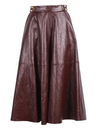 Elisabetta Franchi panelled A-line skirt - Red
