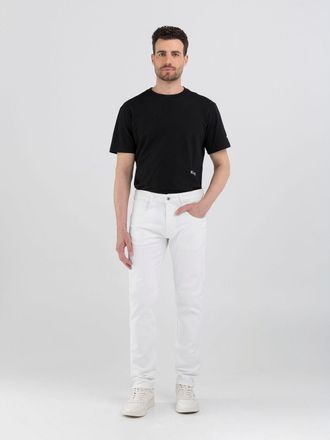 Replay Slim-fit-Jeans REPLAY Anbass Superstretch, Herren, Gr. 30, L&auml;nge 32, weiss (wei&szlig;), Denim/Jeans, Obermaterial: 91% Baumwolle, 7% Elastomultiester, 2% E