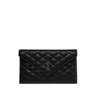 Saint Laurent Paris Pouch In Grain-de-poudre Leather