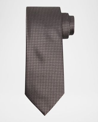 Ermenegildo Zegna Men & apos;s Neat Micro-Jacquard Silk Tie