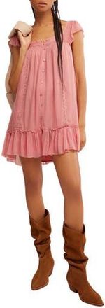 Free People Olivia Gauze Babydoll Dress in Flamingo at Nordstrom Rack, Size X-Small