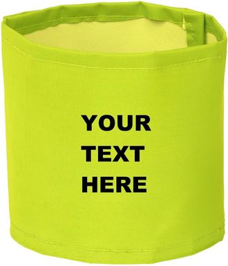 Generic Personalisable Yellow Armband with Choice of Your Text 18 x 4