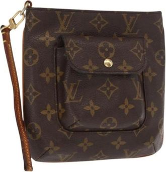 Louis Vuitton Pre-owned Clutches, female, Brown, Size: ONE SIZE Pre-owned Canvas Clutch