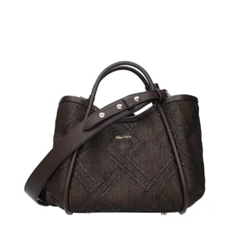 Max Mara Handtassen Vrouw Met Een Bruine Rafia