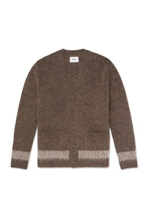 Nn.07 Russell 60012 Striped Alpaca-Blend Cardigan