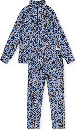 Deux par Deux Thermal Underwear Base Layer Set Blue 10 Yr