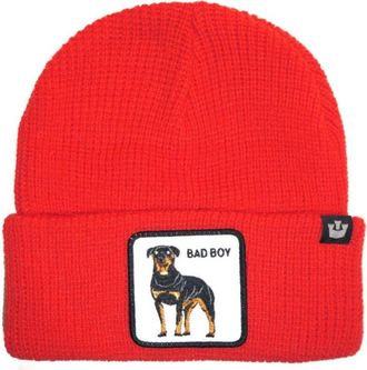Goorin Brothers Accessoires, Dames, Rood, ONE Size, Wol, Animal Farm Beanie Hat Rood Logo