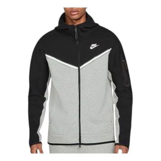 Nike Tech Fleece Full-Zip Hoodie Black Dark Grey Heather CU4489-016