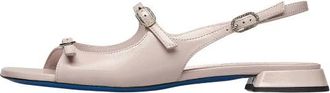 Loriblu Sandalen van glanzend leer met bandjes - Dames - Sandalen - Beige - 38 EU - Leer - Schoenen