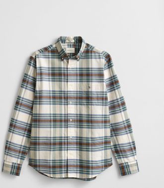 GANT Mens Regular Fit Shirt in Ivory Cotton - Size Large