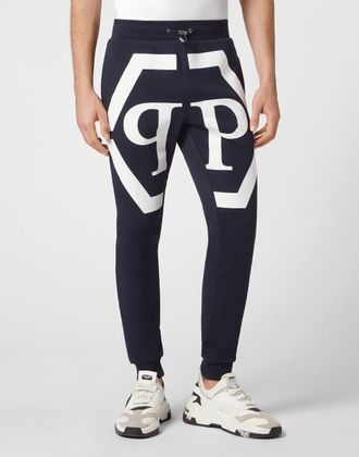 Philipp Plein Sweatpants Hexagon Men in Bluenavy/white at Nordstrom, Size X-Small/small
