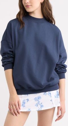BP. Mock Neck Sweatshirt in Navy Indigo at Nordstrom, Size Xx-Small