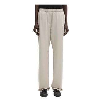 Sams&oslash;e & Sams&oslash;e Hoys Straight Pants - Dames - Wijde Broeken - Beige - XL - Polyester - Broeken