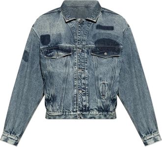 Diesel D-Denver-S2 Denim Jacket - unisex - Spijkerjassen - Blauw - 2XL - Denim - Jassen