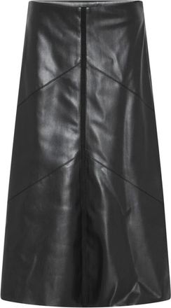 Bruuns Bazaar Veganibbeleen Rok - Dames - Midirokken - Zwart - XL - Polyester - Rokken