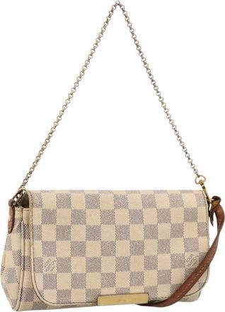 Louis Vuitton Favorite Damier White Canvas Handbag (Pre-Owned)