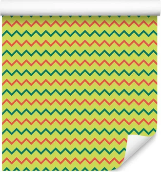 OEM Carta Da Parati A Zigzag Oro E Giallo Per Soggiorno E Camera Da Letto 50x1000 Cm
