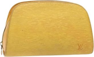 Louis Vuitton Pre-owned Leather pouches - Dames - Vintage Clutch - Geel - ONE Size - Vintage