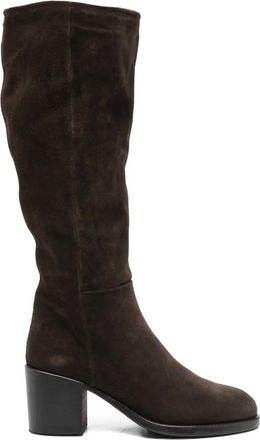 Pantanetti suede block-heel boots - women - Suede/Rubber/Fabric - 41 - Brown
