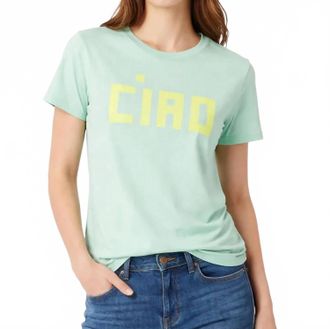 Clare Vivier Classic Graphic Ciao Tee In Menthe