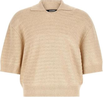 Jacquemus Beige Le Polo Maille Chevron Polo Shirt