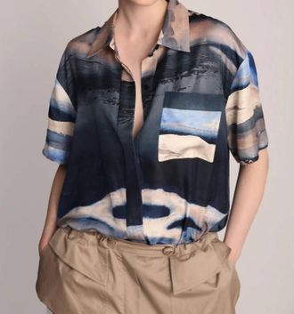 Munthe Lorentzo Short Sleeves Top In Blue