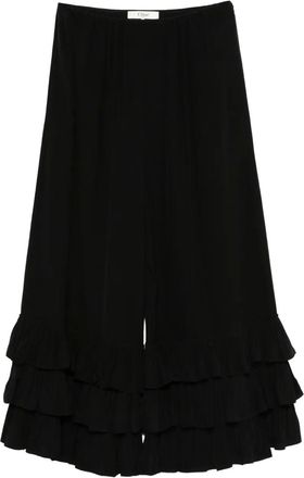 Chloé Pantaloni in crêpe de chine - Nero