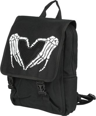 Banned Apparel Black Punk Gothic Emo Skeleton Hands Darkest Love Unisex Backpack