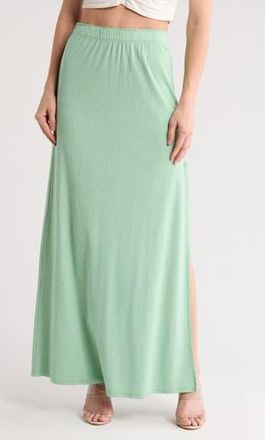 Go Couture Slit Maxi Skirt in Limpet Shell at Nordstrom Rack, Size X-Large